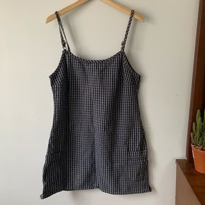 Vintage Blue and White Checkered Mini Dress